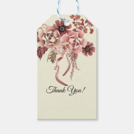 Etiquetas Para Regalos *Fondo de agua crema con flores de otoño rústicas 