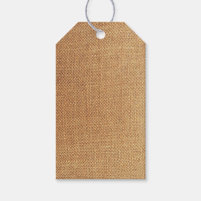 Etiquetas Para Regalos Fondo de Burlap (Anverso)