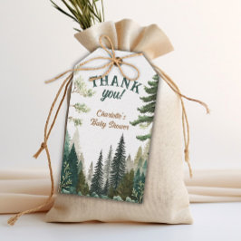 Etiquetas Para Regalos Forest Adventure espera a Baby Shower Gracias