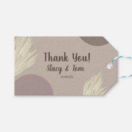 Etiquetas Para Regalos Formas de Pampas Agradeciendo Bohemio