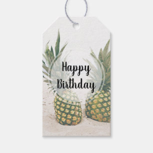 Etiquetas Para Regalos Foto de 2 piñas en un cumpleaños de playa