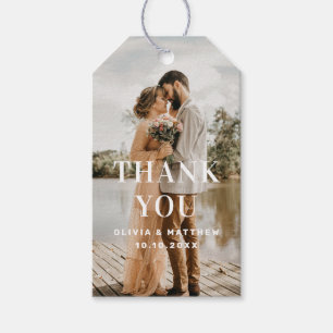Etiquetas Para Regalos Foto de agradecimiento de boda Favor elegante mi