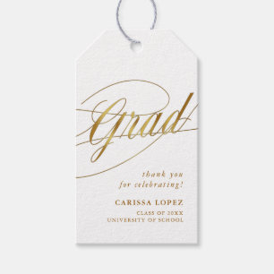 Etiquetas Para Regalos Foto de caligrafía de grado Minimalista blanco y o