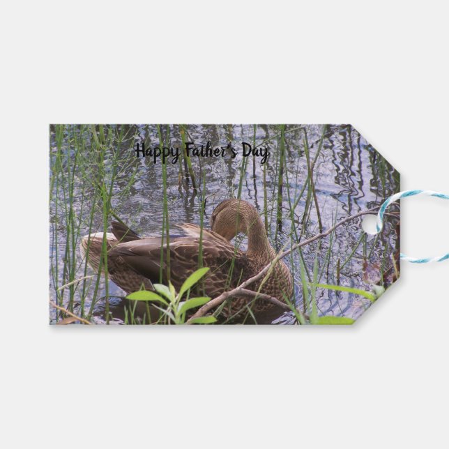 Etiquetas Para Regalos Foto de cierre de un pato (Frente (Horizontal))