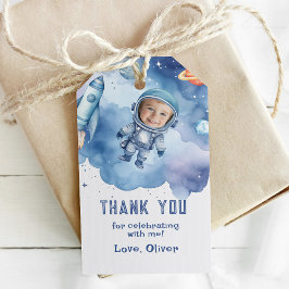 Etiquetas Para Regalos Foto de cumpleaños de astronauta del espacio exter