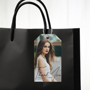 Etiquetas Para Regalos Foto de graduación de moda Gracias Fiesta de escri