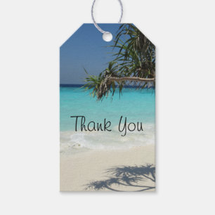 Etiquetas Para Regalos Foto de la escena tropical del Océano Azul