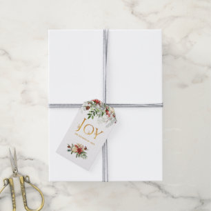Etiquetas Para Regalos Foto de la familia Rustic Winterland Joy Holiday