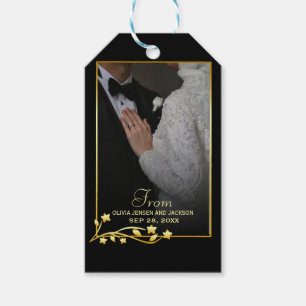 Etiquetas Para Regalos Foto de pareja personalizada del día de San Valent