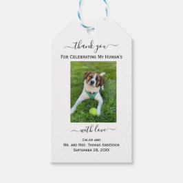 Etiquetas Para Regalos Foto de perro gato Mi agradecimiento de boda para 