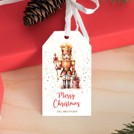 Etiquetas Para Regalos Foto de Red Nutcracker Feliz Navidad