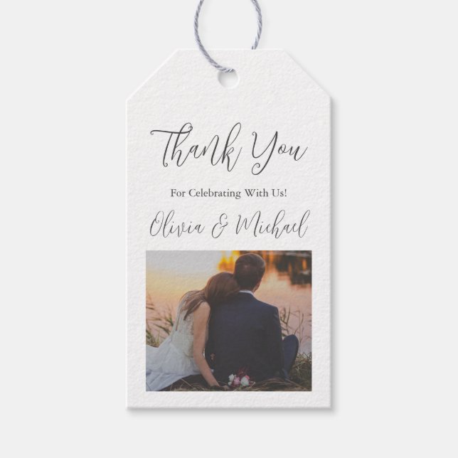 Etiquetas Para Regalos Foto Gracias Boda (Anverso)