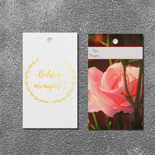 Etiquetas Para Regalos Foto rosa rosa rosa - Día del nombre húngaro - luj