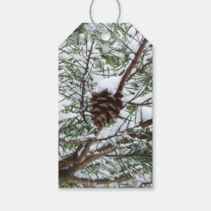 Etiquetas Para Regalos Fotografía de la naturaleza del invierno de Snowy