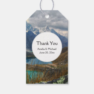 Etiquetas Para Regalos Fotografía De Las Montañas Alpinas Escénicas Graci