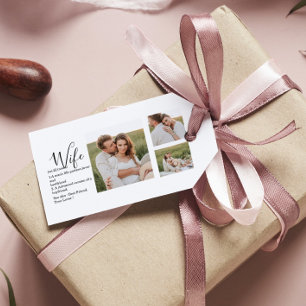 Etiquetas Para Regalos Fotografía de pareja colgante y regalo de esposa r