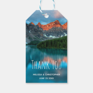 Etiquetas Para Regalos Fotografía del paisaje montañoso escénico Gracias