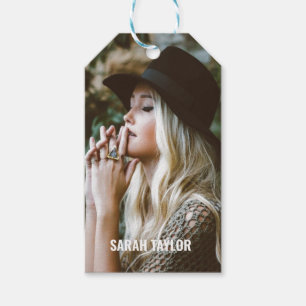 Etiquetas Para Regalos Fotografía negrita moderna Personalizado de nombre