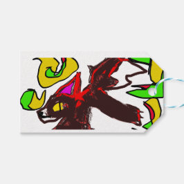 Etiquetas Para Regalos Fox jugando en otoño