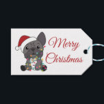 Etiquetas Para Regalos French Bulldog Christmas Snow Winter Animals Truck<br><div class="desc">The French bulldog to softness with fair lights. Funny animals with gifts and snow to the holidays. Also funny for Christmas in July. Dogs are sweet animals and perfect for Christmas.</div>