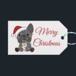 Etiquetas Para Regalos French Bulldog Christmas Snow Winter Animals Truck<br><div class="desc">The French bulldog to softness with fair lights. Funny animals with gifts and snow to the holidays. Also funny for Christmas in July. Dogs are sweet animals and perfect for Christmas.</div>