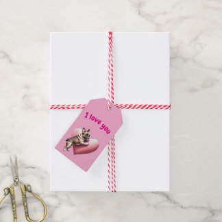 Etiquetas Para Regalos French Bulldog I love you Valentinstag