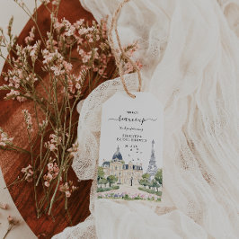 Etiquetas Para Regalos French Café Merci Beaucoup Parisian Watercolor