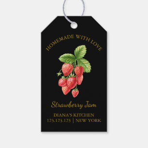 Etiquetas Para Regalos Fresa casera simple Jam Hang Tag l Black