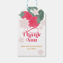 Etiquetas Para Regalos Fresa Gracias Muchas Bayas Cumpleaños