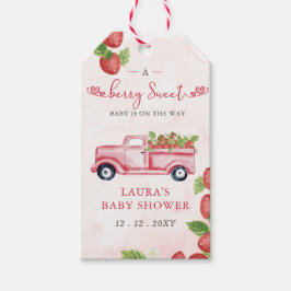 Etiquetas Para Regalos Fresa Rosa Berry Red Berry Sweet Baby Shower