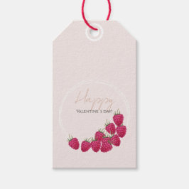 Etiquetas Para Regalos Fresas Acuarela Feliz Día de San Valentín