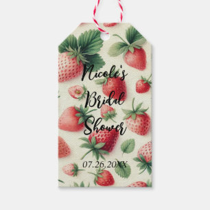 Etiquetas Para Regalos Fresas con Crema Aquarela Bayas