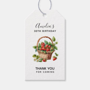 Etiquetas Para Regalos Fresas frescas frescas en un cumpleaños de cesta g