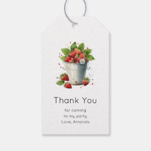 Etiquetas Para Regalos Fresas recolectadas en un Fiesta de cubo
