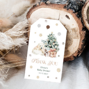 Etiquetas Para Regalos Frío fuera del oso polar Baby Shower Gracias