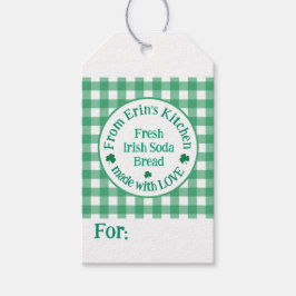 Etiquetas Para Regalos From NAME Kitchen Made with Love Irish Green Check