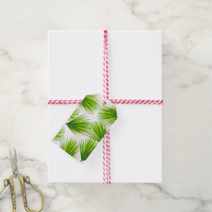 Etiquetas Para Regalos Frondas hawaianas exóticas tropicales de la palma
