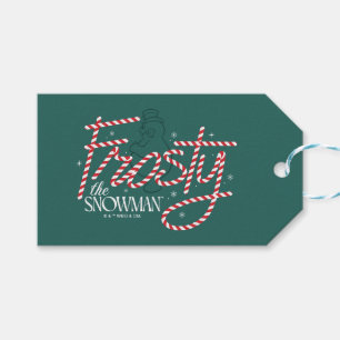 Etiquetas Para Regalos Frosty el logo de Snowman Candy Cane