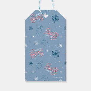 Etiquetas Para Regalos Frosty el patrón del copo de nieve azul