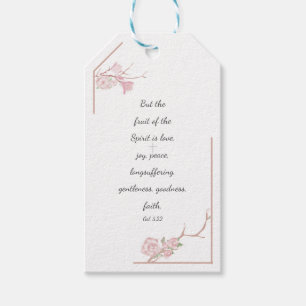 Etiquetas Para Regalos Fruta de la Biblia espiritual versus floral