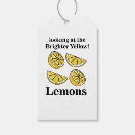 Etiquetas Para Regalos Fruta De Los Lemones Mirando Los Lemones Amarillos