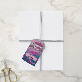 Etiquetas Para Regalos Fucsia y suaves pinceladas rosadas Siempre y por s