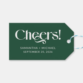 Etiquetas Para Regalos Fuente Serif Decorativa Deep Pine para Bodas Cheer