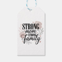 Fuerte Mamá Fuerte Familia Arte de Cita Floral