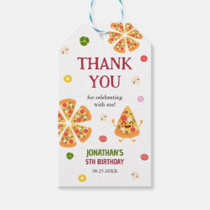 Etiquetas Para Regalos Fun Colorful Pizza Fiestas Niños Cumpleaños