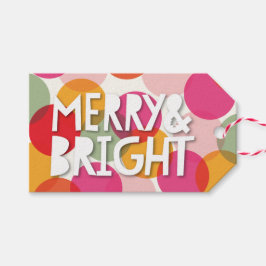 Etiquetas Para Regalos Fun merry y Bright Fun Colorful Confetti Dots vaca