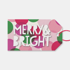 Etiquetas Para Regalos Fun merry y Bright Fun Colorful Confetti Dots vaca