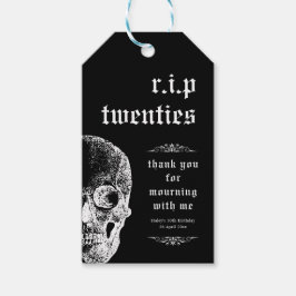 Etiquetas Para Regalos Funeral 30º RIP Veintes 20s Divertido Cráneo Cumpl