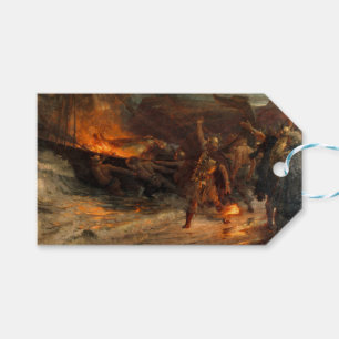 Etiquetas Para Regalos Funeral de un Viking (por Frank Dicksee)
