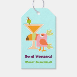 Etiquetas Para Regalos Funny Bah Humbug Toucan Bird Martini Navidades